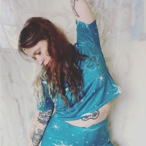 celestial nasty gal pajama set🦋🤡🦋